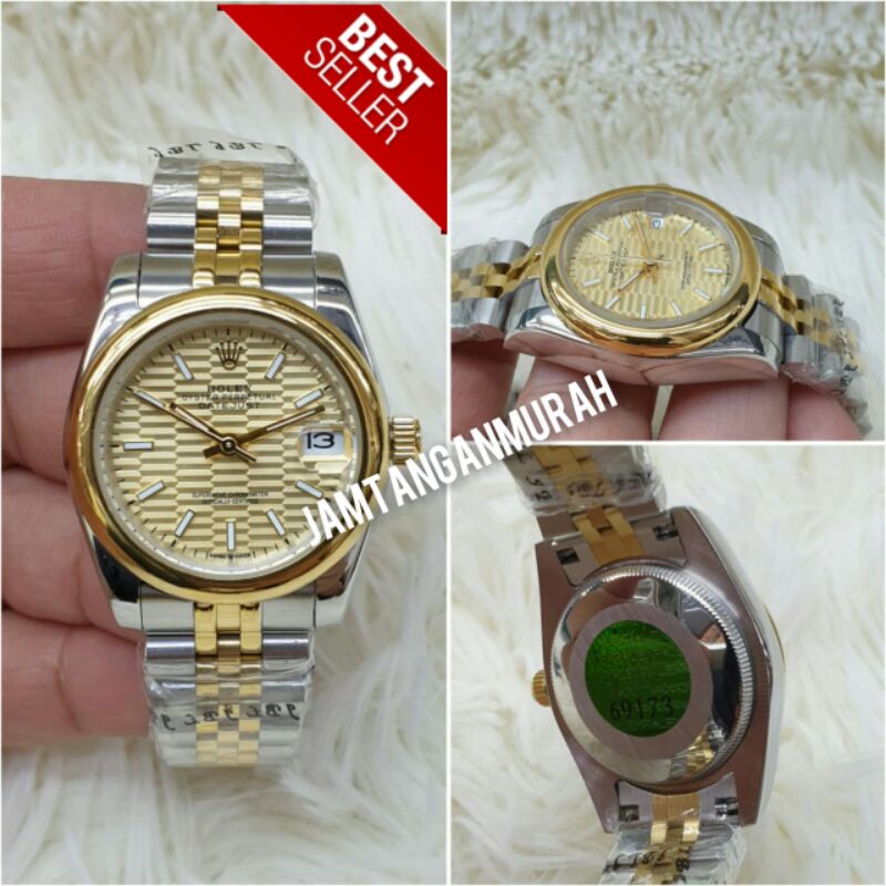 JAM TANGAN WANITA ROLEX AUTOMATIC STAINLESS KUALITAS ORIGINAL