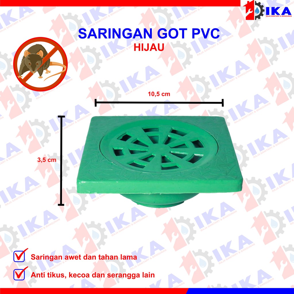 IKA Saringan Got Tebal Plastik PVC Kamar Mandi Toilet Plastic Floor Drain Air WC