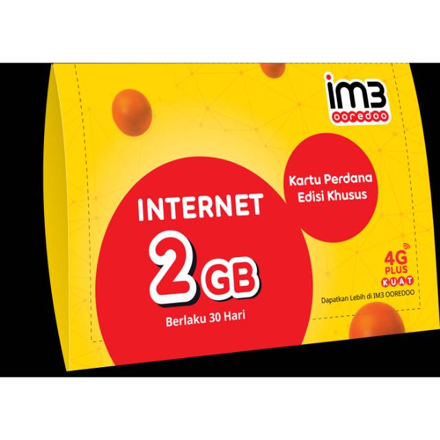 Kartu perdana im3 paket kuota dan nomer cantik