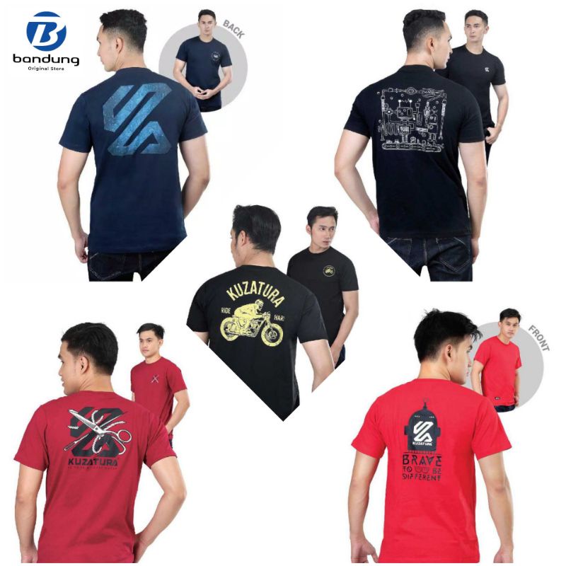 Kaos Pria Lengan Pendek Gambar Depan Belakang Distro Premium Bahan Cotton Combed 30 Original