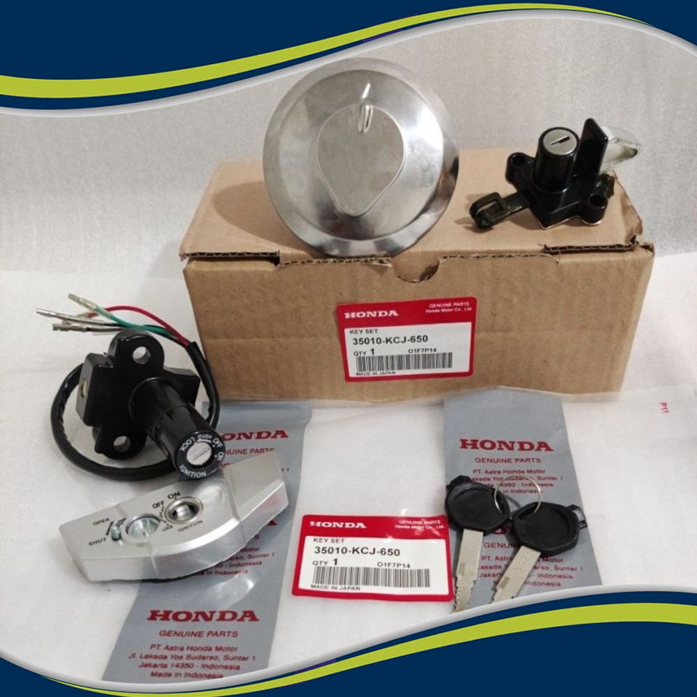 Kunci kontak plus tutup tangki dan jok Honda Tiger revo original 35010- KCJ- 660 PROMO - TPS003966