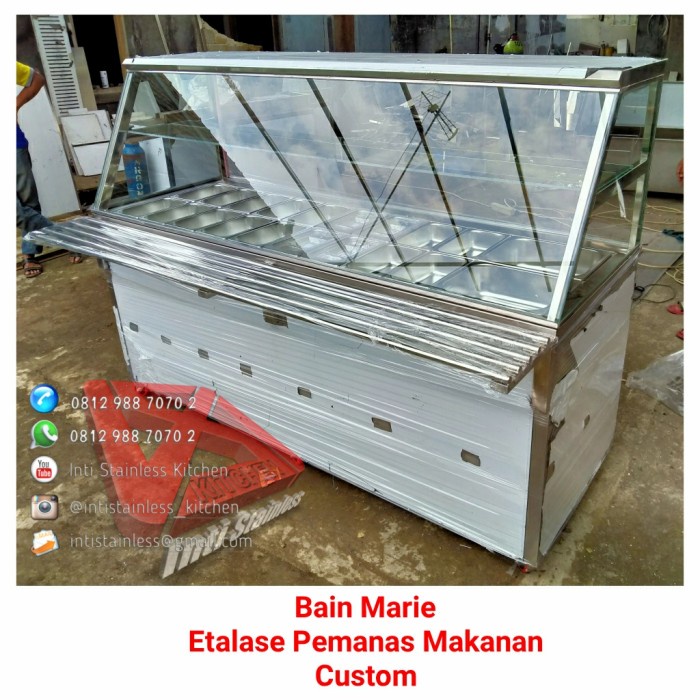 warmer-food- etalase display pemanas makanan bain marie food warmer stainless (gas) -food-warmer.