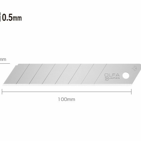 

Hemat Refill Cutter 18Mm Lb-10B Spare Blade (10Pcs Per Pack) Olfa Limited