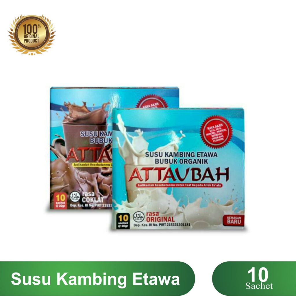 

Susu Kambing Etawa Attaubah 1 Box 10 Sachet