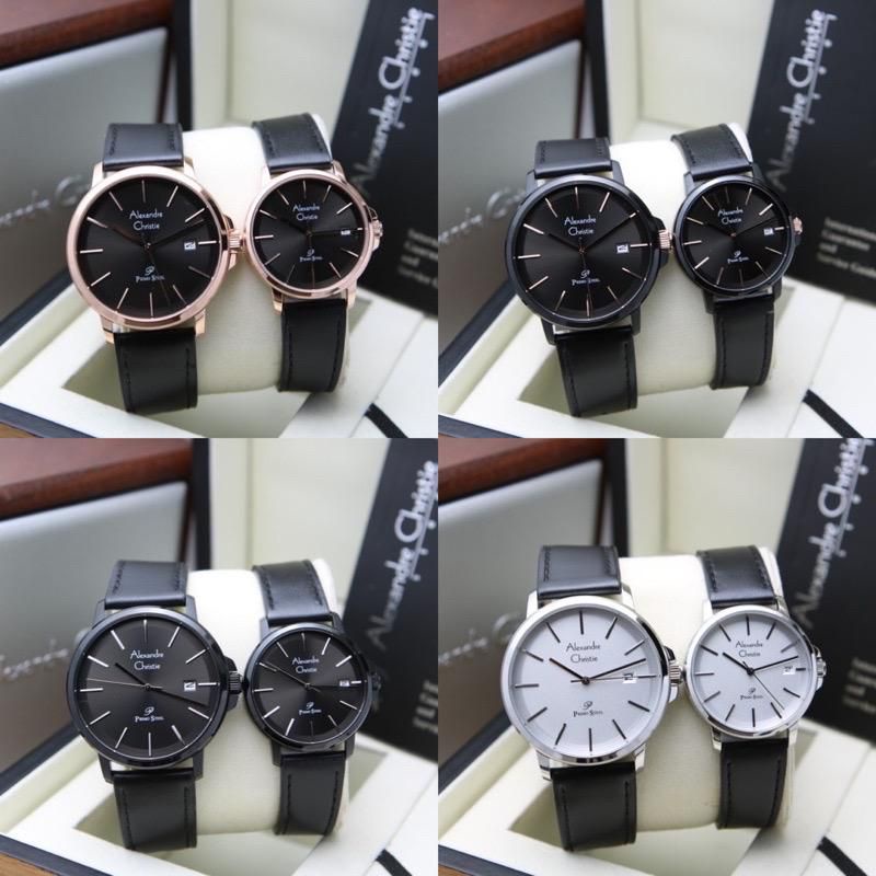 JAM TANGAN COUPLE ALEXANDRE CHRISTIE AC 1032 KULIT ORIGINAL