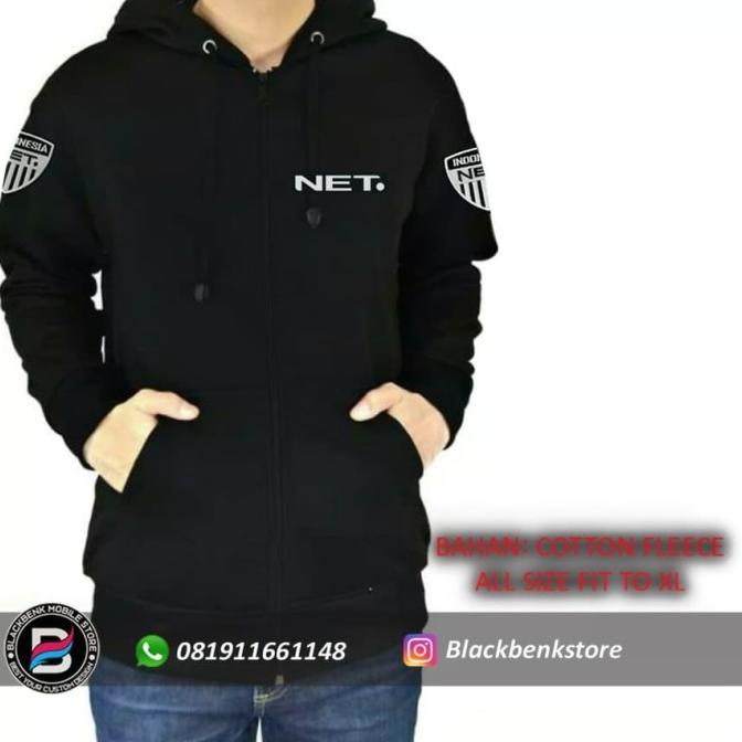 jaket net tv sweater net tv zipper