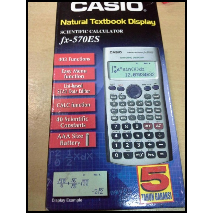 

Scentific Calculator, Fx - 570Es. ( Original Casio )