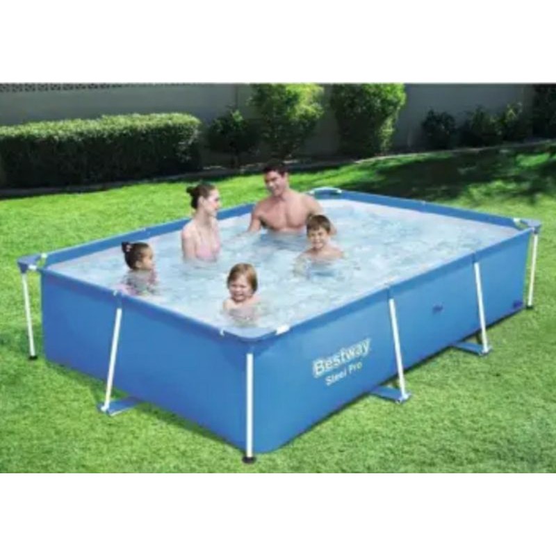 kolam renang portable bestway steel pool swimming pool