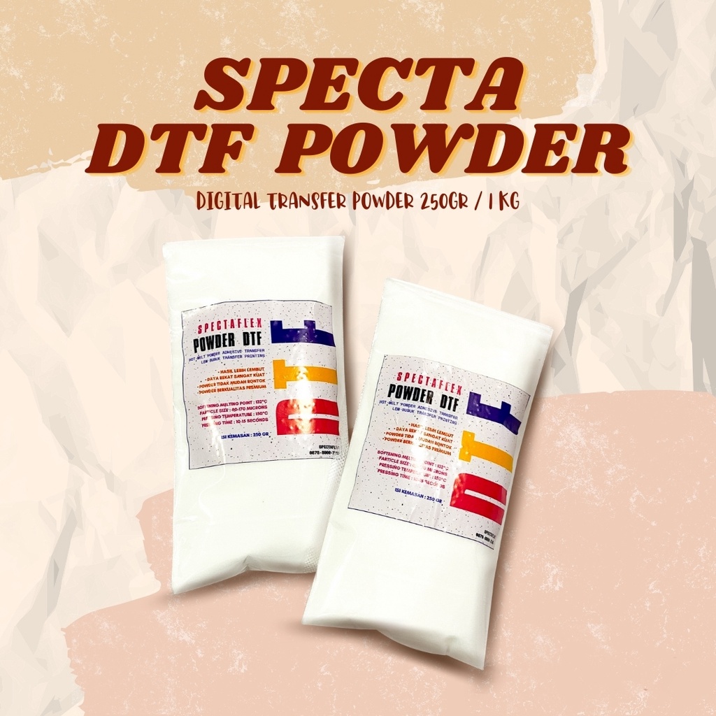 SPECTAFLEX BUBUK POWDER 1 KG DTF SABLON HOT MELT SUPER SOFT ADHESIVE TEPUNG SABLON DTF