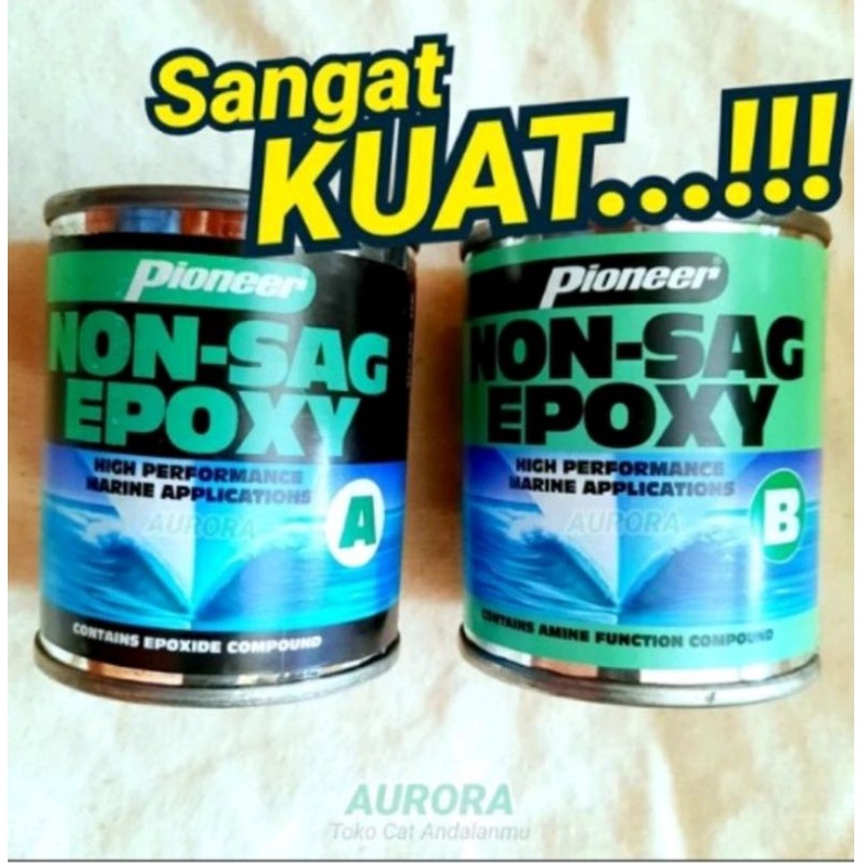 Pioneer 2 Komponen Epoxy Non SAG Lem Poksi Heavy Duty Kuat Poxy Pioner Foksy Tahan Air Laut Bensin