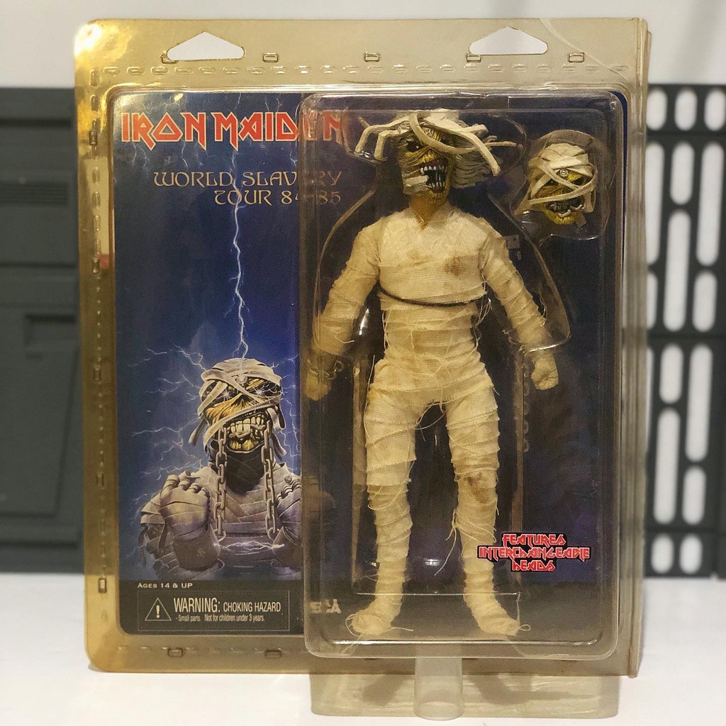 NECA MUSIC ACTION FIGURE EDDIE IRON MAIDEN WORLD SLAVERY TOUR EDITION