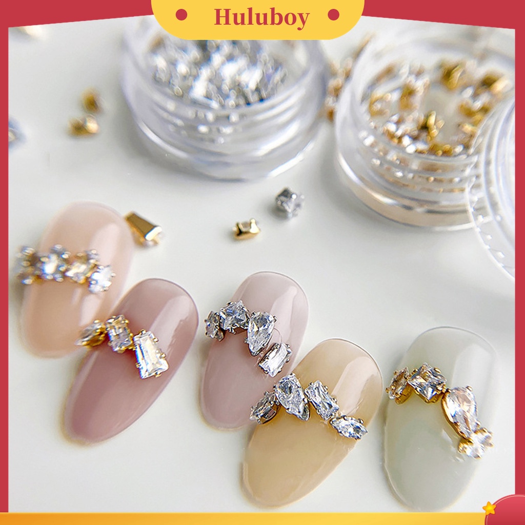 Huluboy Huluboy♡ 20 Pcs Ornamen Perhiasan Berlian Imitasi Bentuk Tetesan Air Mata Kuda Bahan Zirkon Untuk Dekorasi Nail Art