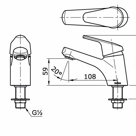 T.Lillie - Kran Wastafel Toto Tx 109 Kea / Keran Wastafel Toto Tx 109 Kea