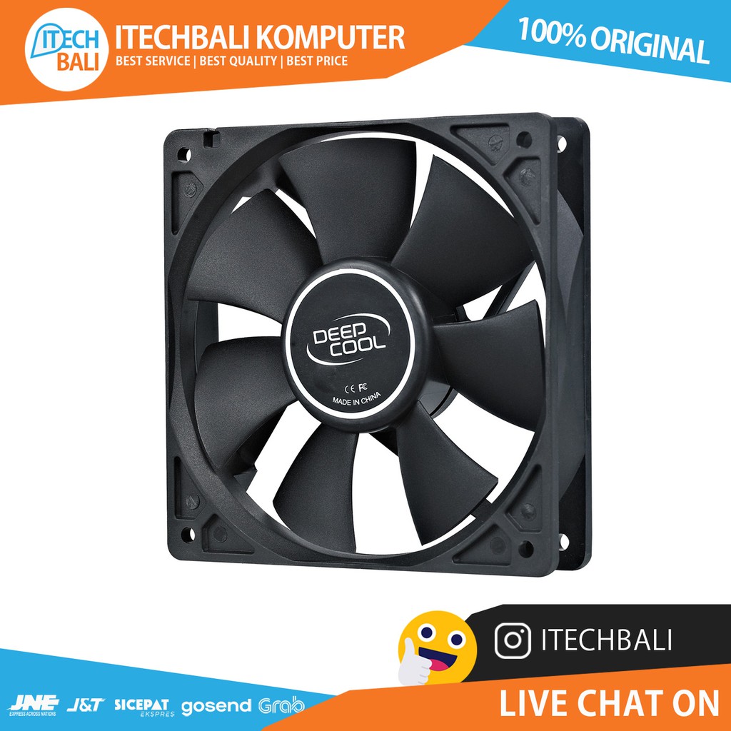 Fan DEEPCOOL Xfan 120 Black 12cm | ITECHBALI