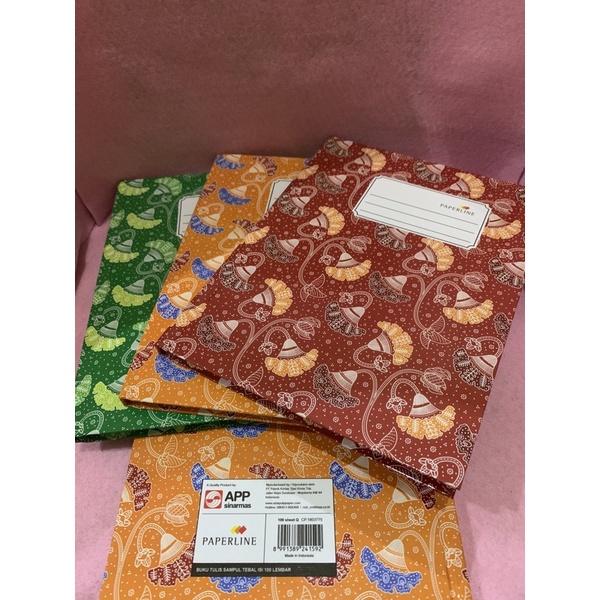 

Buku Hardcover Quarto / kuarto isi 100 lembar PAPERLINE/ 100's / sampul tebal