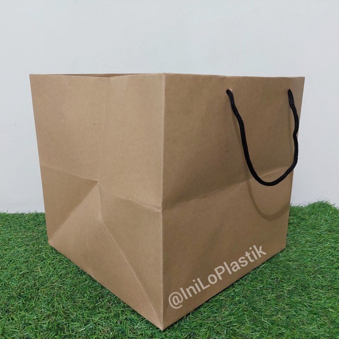 

@1pack Shopping Bag 21x21x24 Craft Polos / Paper Bag + Tali Kur