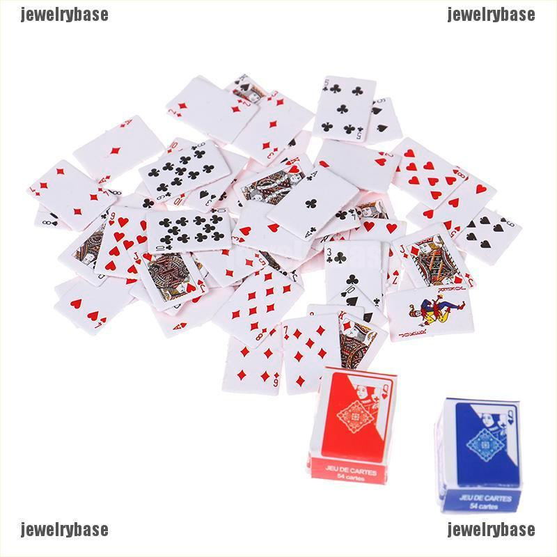 Base Mainan Miniatur Kartu Poker Skala 1: 12 Untuk Aksesoris Rumah Boneka