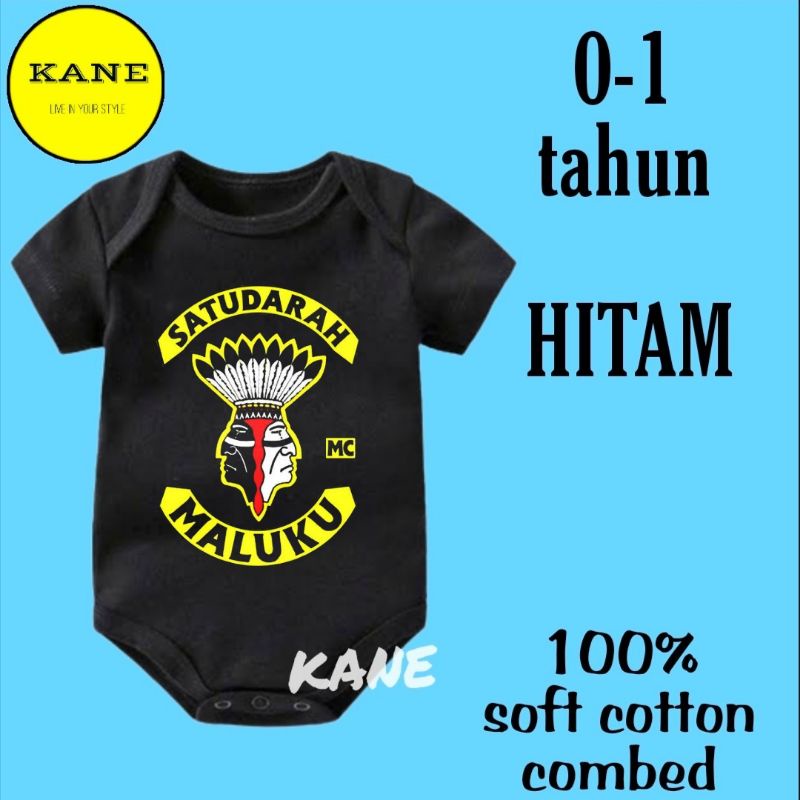 Kaos baju bayi jumper baby kids pendek SATU DARAH MALUKU logo tulisan viral usia 0 1 2 3 4 5 6 7 8 9
