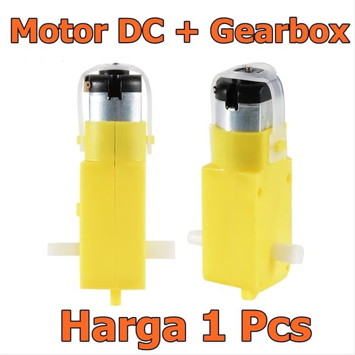 Motor DC plus Gearbox Dinamo Robot Mobil Car Kuning 3 sd 6v