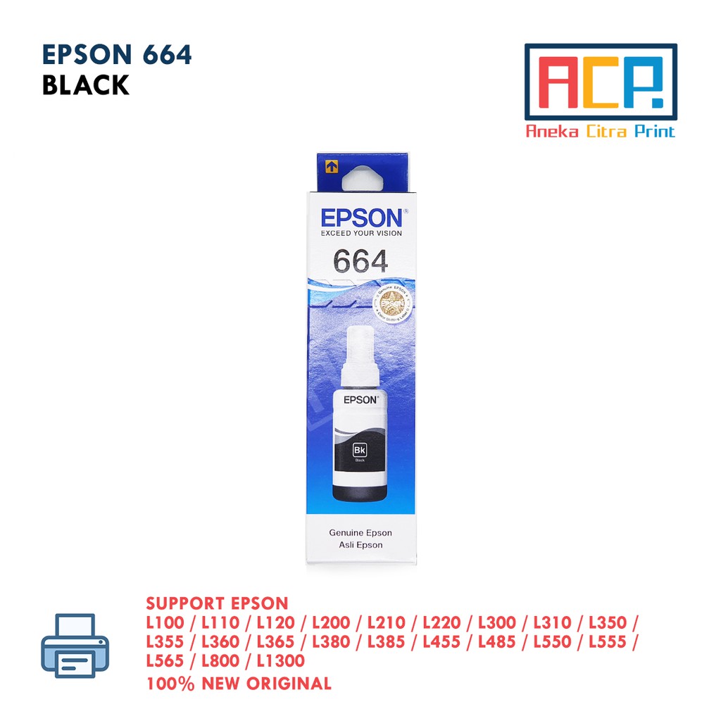 Tinta Epson Original 664 4 Warna ( set ) L100 L110 L120 L200 L210 L220 L310 L350 L360 L365 L1300