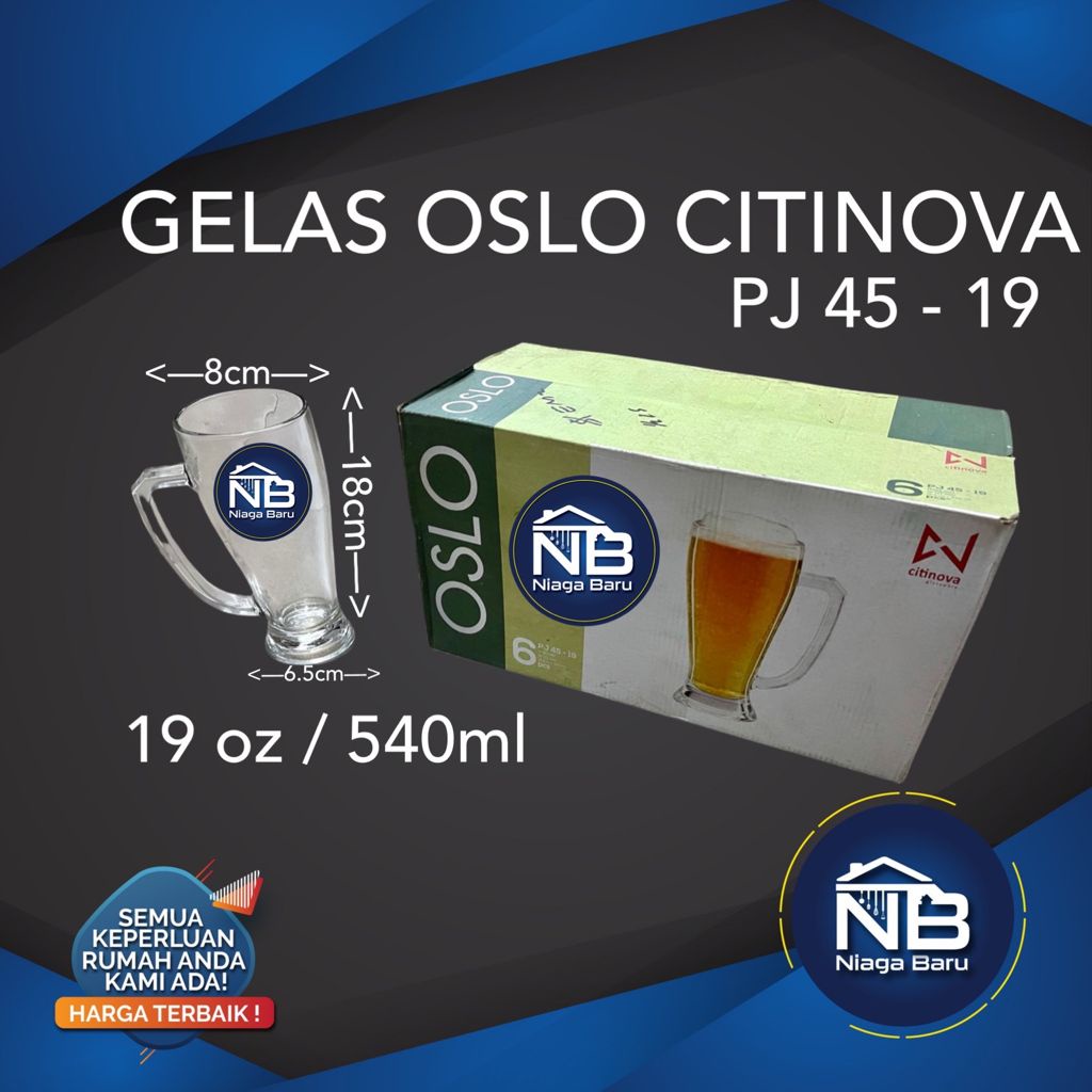 Gelas Minum Kaca Oslo Citinova (6 pcs)