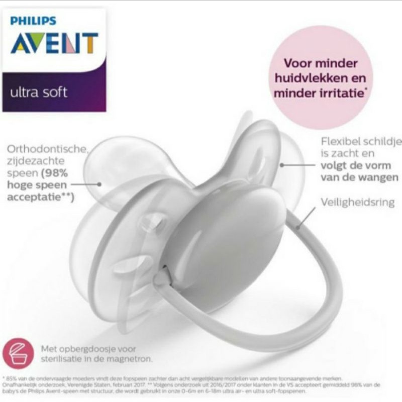 Empeng Philips Avent Newborn 0-6m soother Pacifier Philips Avent Box / empeng bayi avent 0-6 bulan Free Case Avent 6-18bulan Empeng Avent Lemon Series