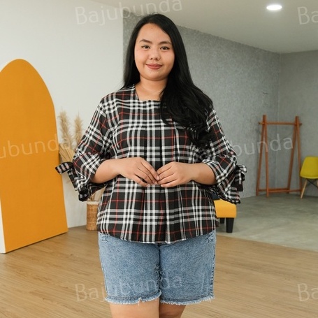 ld 120 ATASAN WANITA JUMBO BAJU BIG SIZE BAJUBUNDA SALWA