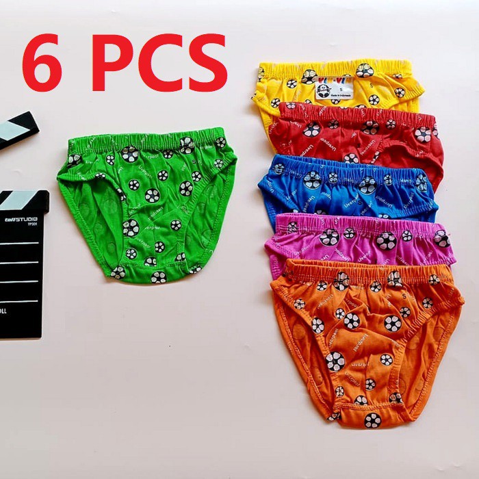 6 PCS Celana dalam anak laki laki motif Bola - CD anak Balita Pria - Celana Dalam Balita