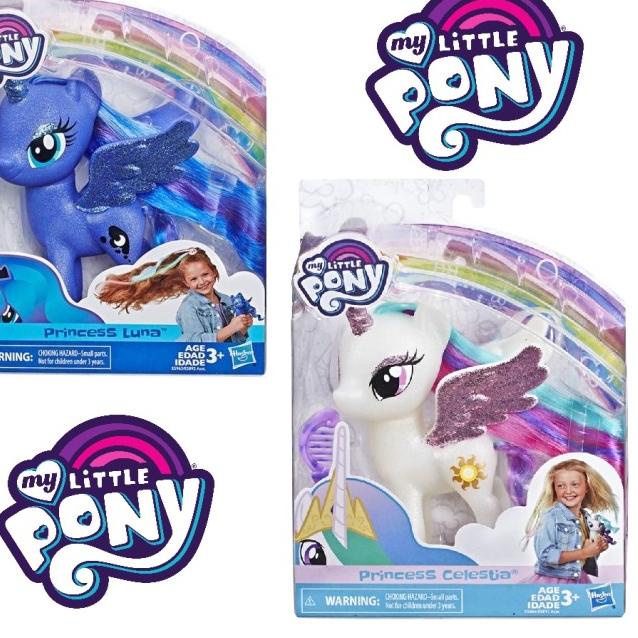 V↕ My Little Pony Princess Celestia or Luna Sparkling 6-inch Figure - Celestia -White (Model terkini