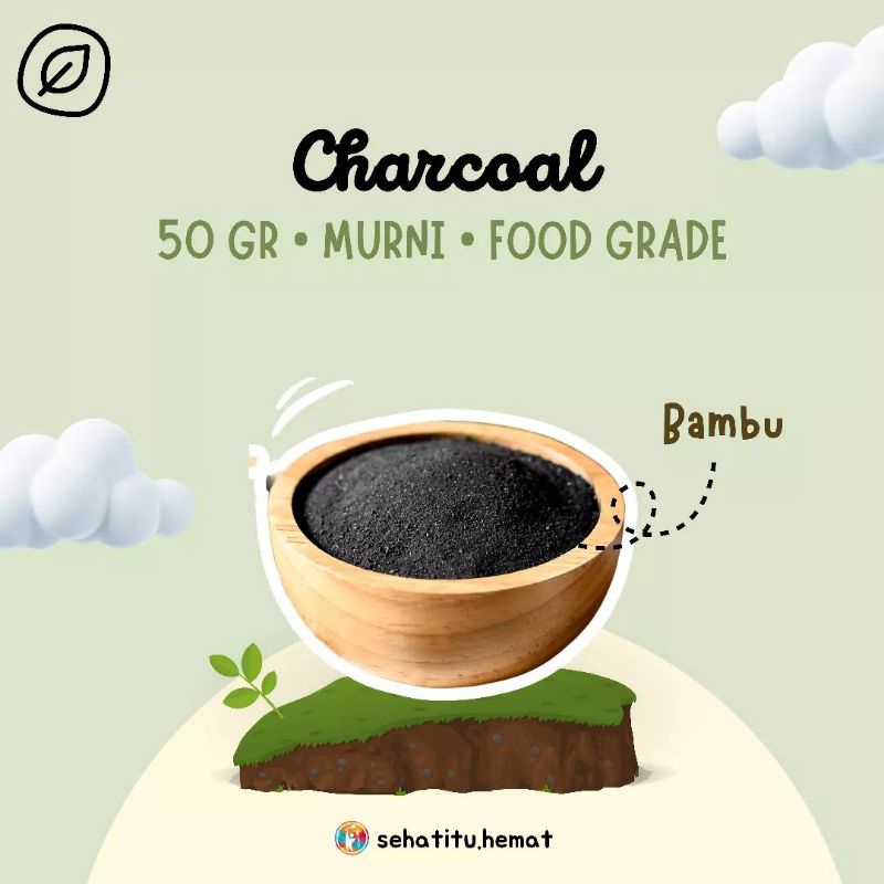 

Charcoal Arang Aktif 50gr Food Grade Detoks Toksin Minuman JSR