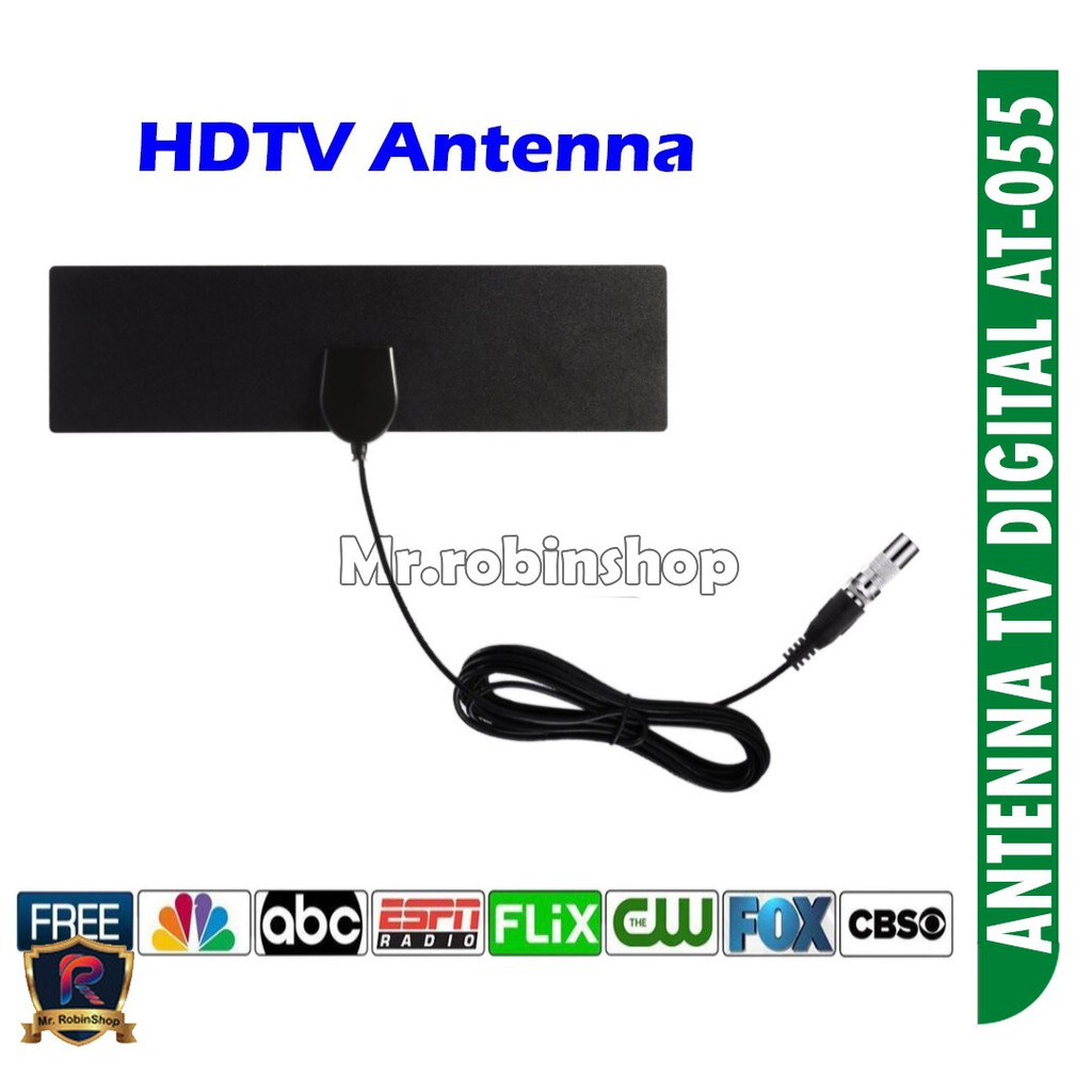 ANTENA TV DIGITAL INDOOR DVB T2 HIGH GAIN AT-055 EKSTRA BOOSTER