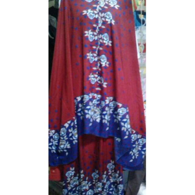Mukena Bali motif bunga daun warna