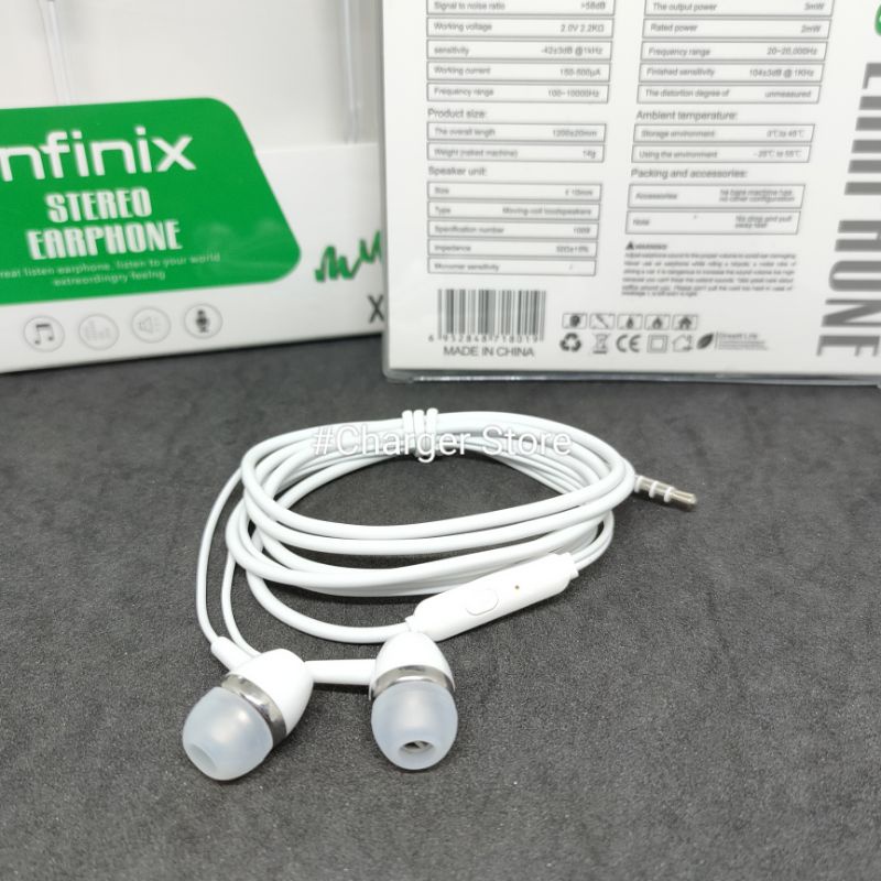 Headset Infinix Original Stereo Audio Earphone XE-06