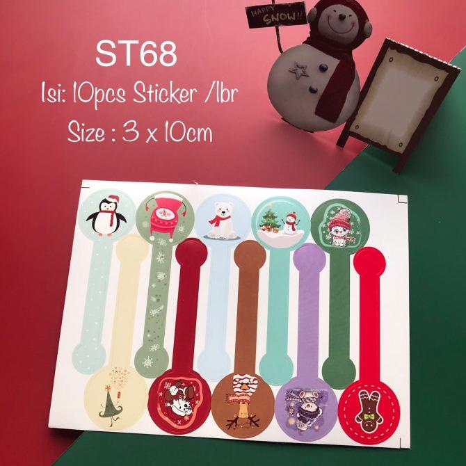 

Stiker Natal ST68 ST69 Sticker Christmas Perekat Kotak, ST Kemasan mooncak37 Ayo Order
