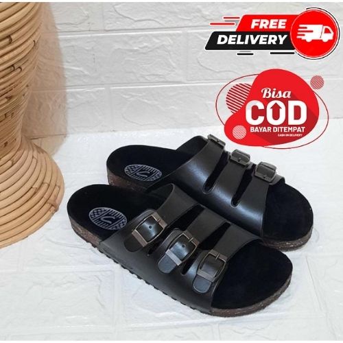 Sandal Carvil Kulit Tali 3 / Sandal Pria Wanita / Termurah Bayar Ditempat