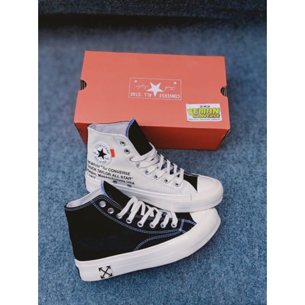 SEPATU CONV3RSEE 70s HIGH x OFF WHITE GLOSSY OFFWHITE PREMIUM MURAH