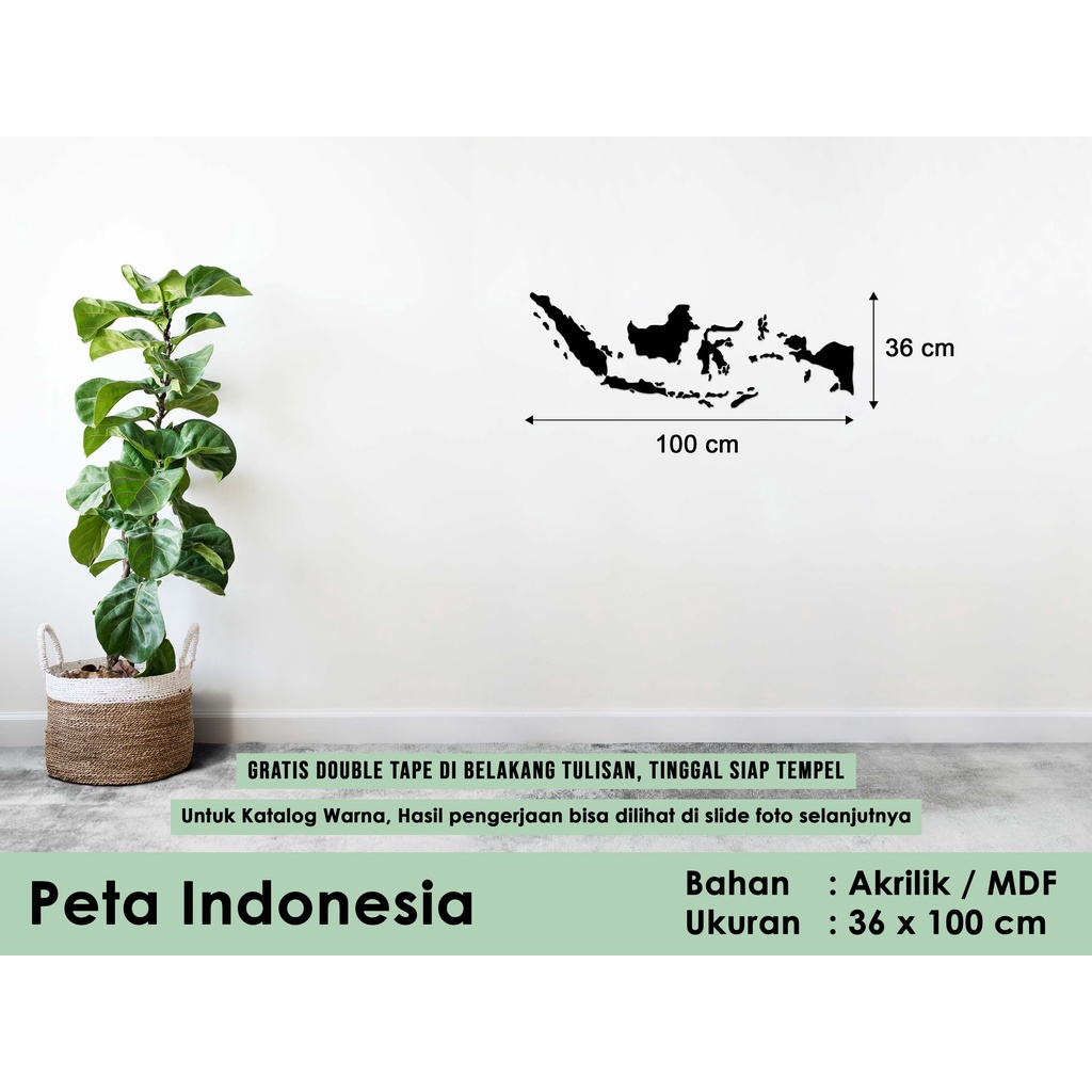 

Peta Indonesia - lebar 100 cm - akrilik tebal 2 mm