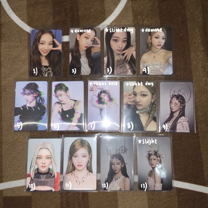 AESPA PHOTOCARD SAVAGE OFFICIAL ALBUM KARINA GISELLE NINGNING WINTER POS SYNK DIVE HALLUCINATION QUE