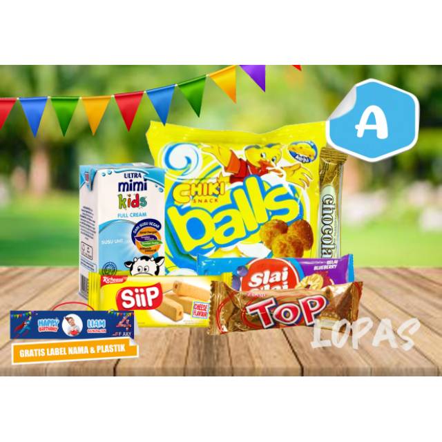 

Snack Ulang Tahun Paket A min order 20pcs