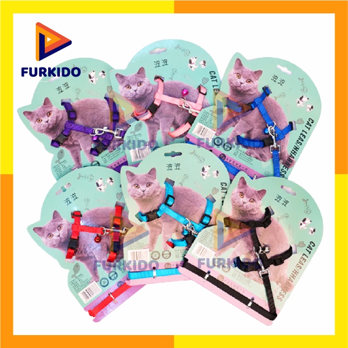 Richu Cat Harnest Leash / Tali Tuntun Kucing BO-1220