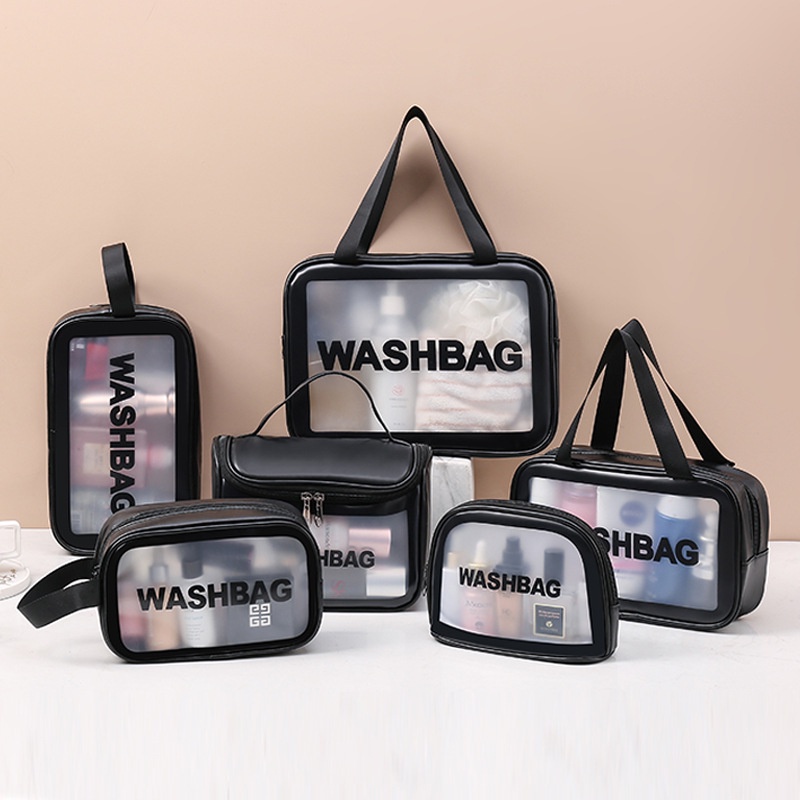 GO! WK664 Tas Kosmetik Transparant washbag Pouch Travel Make Up Bag Organizer Waterproof cosmetik