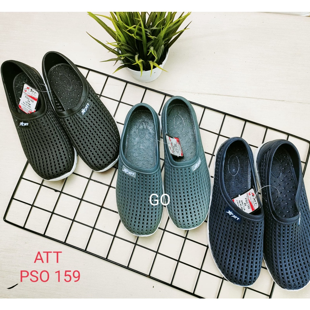 BB ATT PSO 159 SEPATU KARET SLIP ON Sepatu Cowok Casual Anti Air Tidak Lecet Empuk Ringan