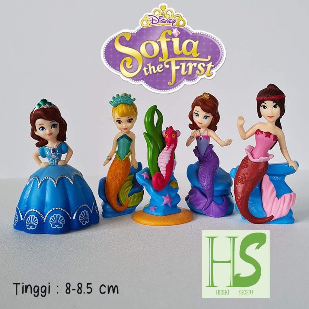 Set Figure Topper Kue Sofia the First Mermaid Rescue isi 5 pcs
