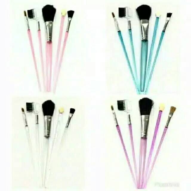 kuas makeup mini set 5pcs warna