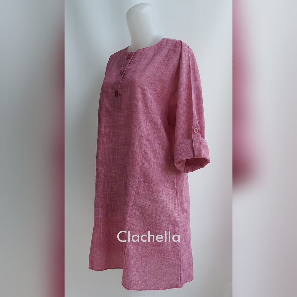 Clachella Baju Tunik Motif Abstrak, Baju Atasan Wanita T218082