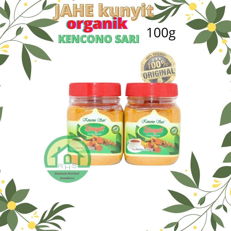 

kunyit bubuk organik kencono sari asli original