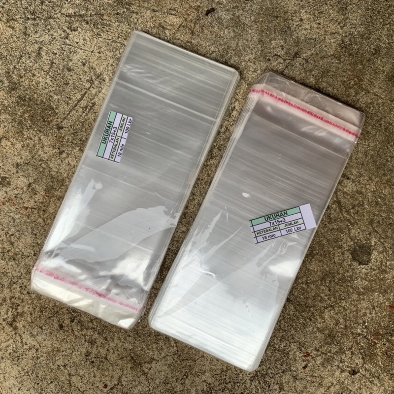 

PLASTIK OPP UKURAN 7X15CM ISI 100 LEMBAR | PLASTIK UANG | PLASTIK UNTUK BUKET UANG