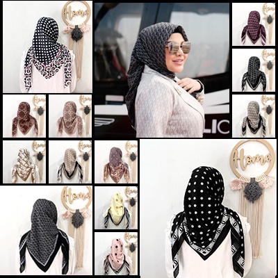 HIJAB SEGIEMPAT VOAL JURNEY POLKADOT KEYZ HIJAB KH004