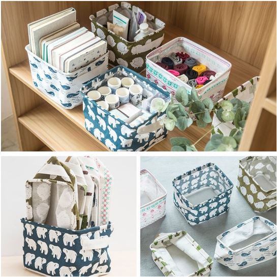 ❤️GTB❤️ R174 Desktop Storage Box Rak Meja Keranjang Multifungsi Mini Kotak Organizer Serbaguna