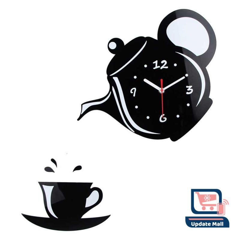 Jam Dinding Model Teko Kopi Unik Dekorasi Dinding Dapur Cafe Restoran